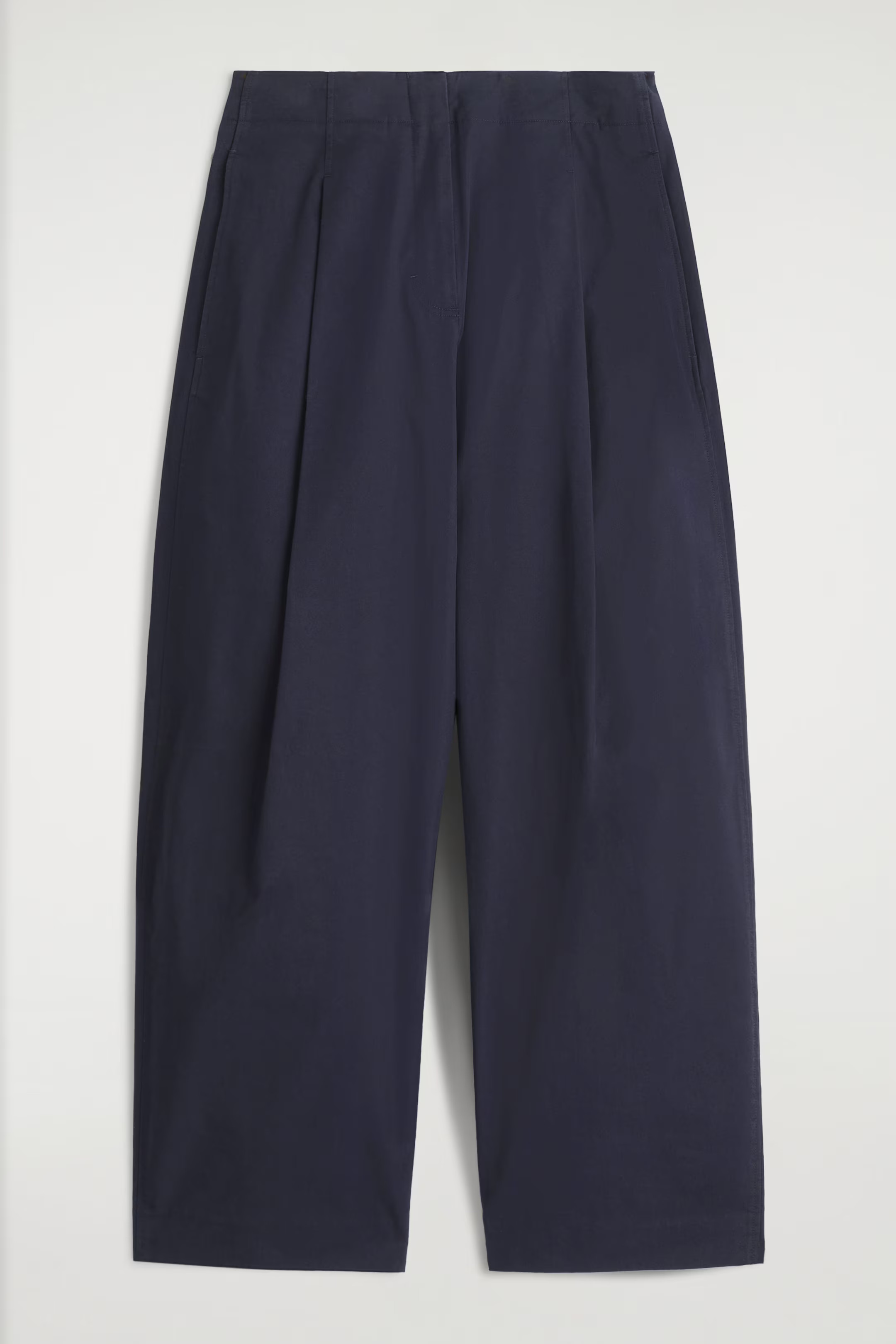 PANTALON DE TAILLEUR LARGE EN LAINE DÉCONTRACTÉ - MARINE | COS | COS (EU)