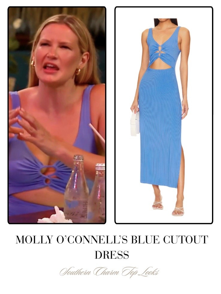 Molly O’Connell’s Blue Cutout Dresss