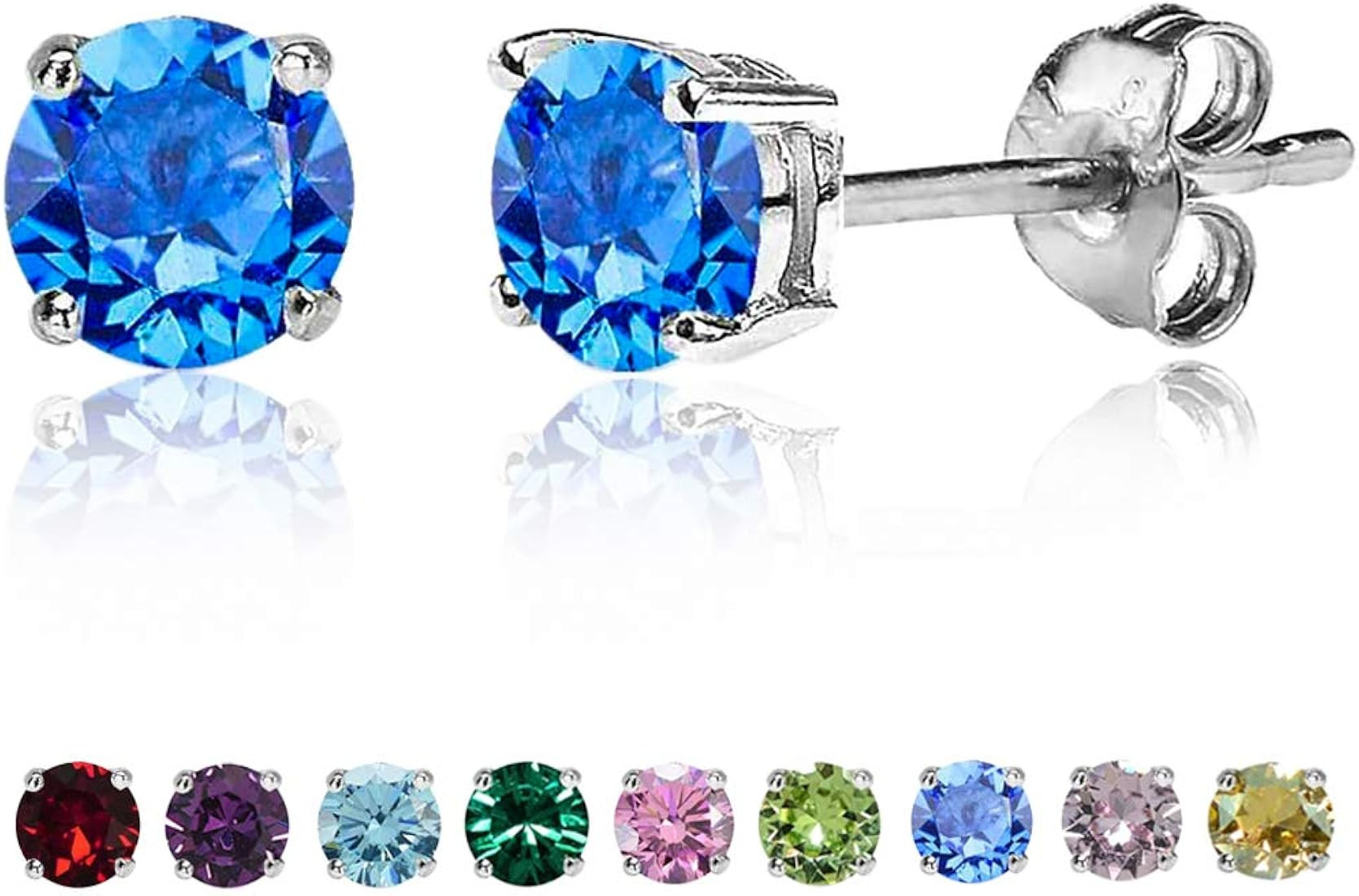 Small Stud Earrings for Women Sterling Silver 4mm Hypoallergenic | Amazon (US)