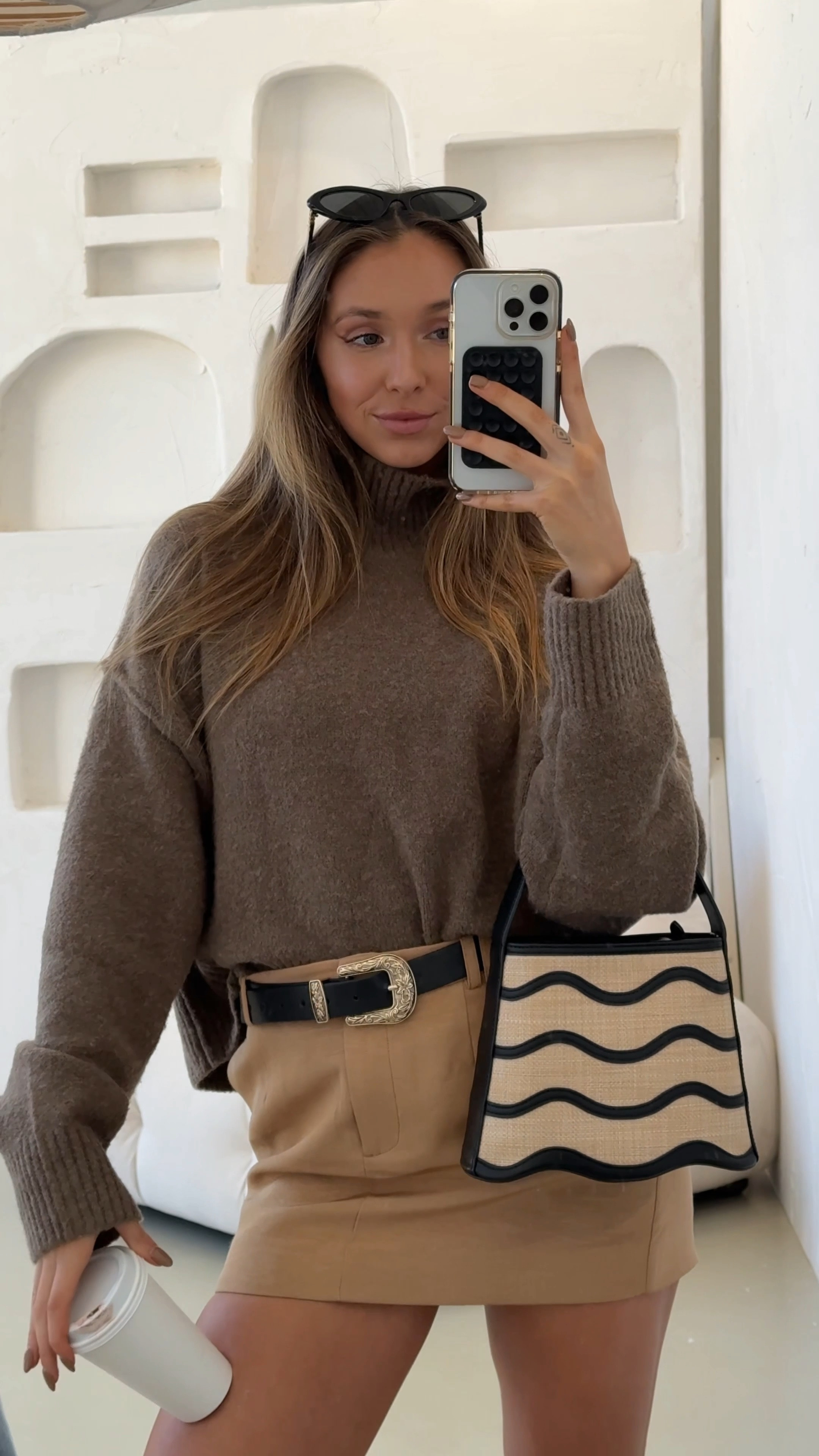 Casual winter look. Loving this new knit & mini skirt 💌 Shop exact pieces below - I’m wearing an XL in the jumper & XS in skirt x 

#LTKstyletip #LTKaustralia #LTKwinter