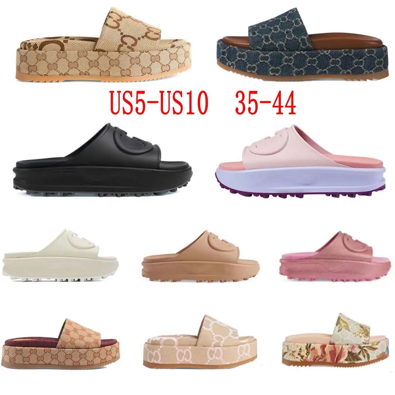 Sandals Slippers Summer Men Women Shoes Shaped Multicolor GG Flora Slides Molded rubber footbed i... | DHGate