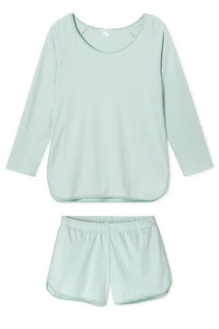 Pima Long-Short Set in Parisian Green | Lake Pajamas