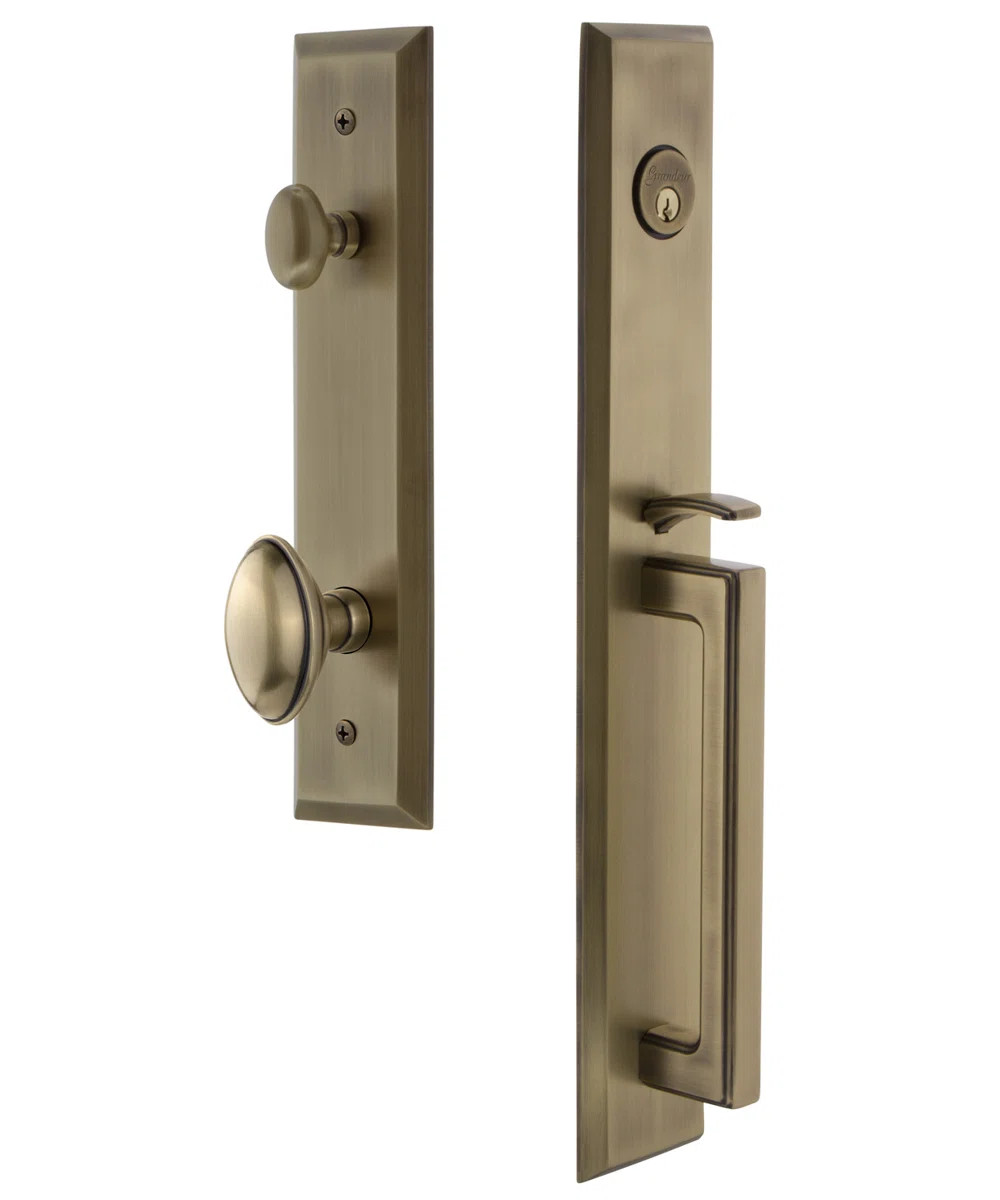 Fifth Avenue One-Piece Complete Inactive Dummy Handleset with D Grip and Eden Prairie Knob | Wayfair North America