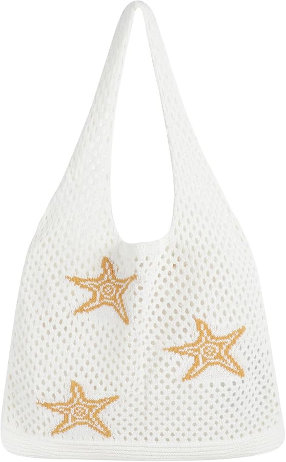 Topdear - Bolsa de mano de ganchillo de malla est\u00e9tica, bolsa de playa de ganchillo, bolsa d... | Amazon (US)