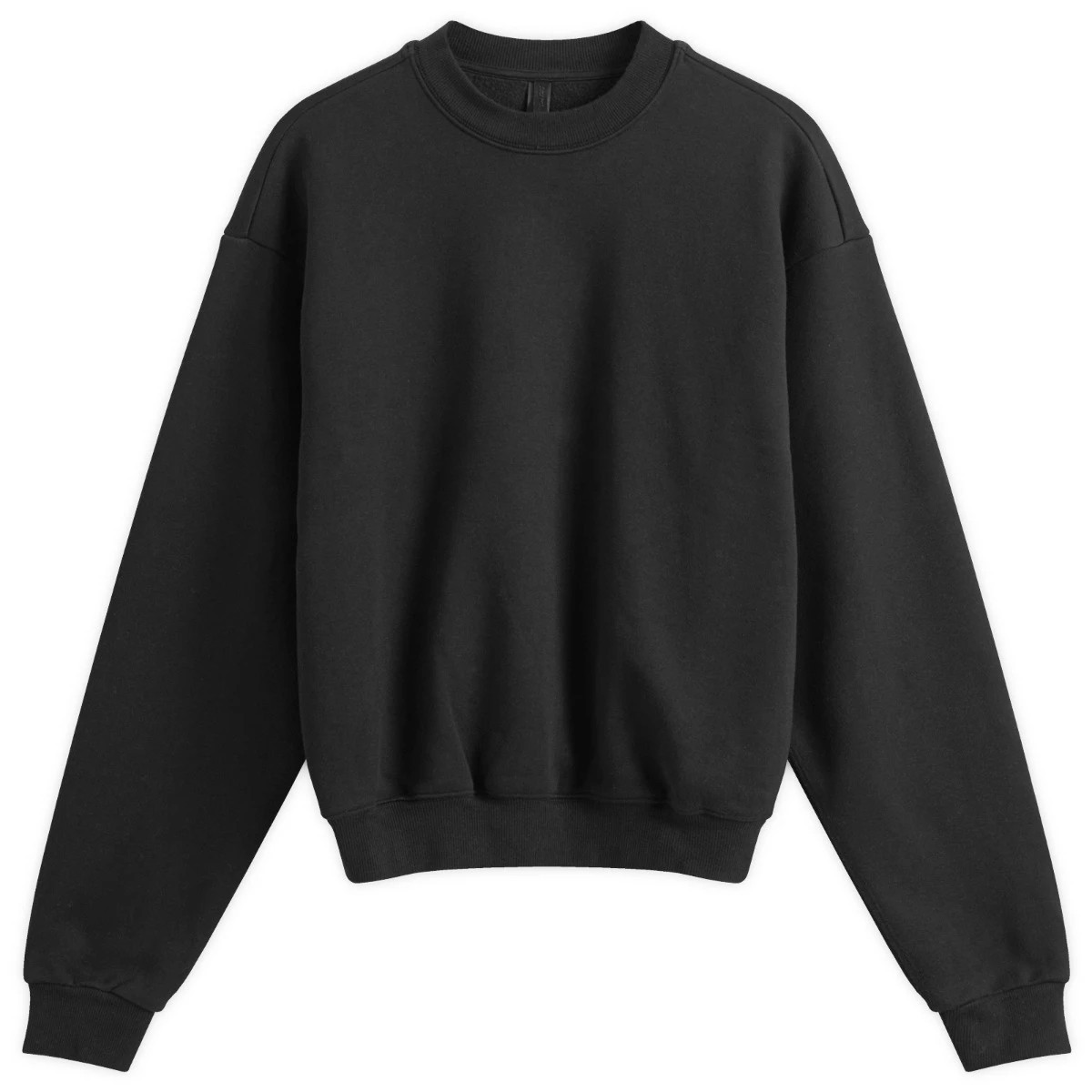 SKIMS Women's Cotton Fleece Classic Crewneck in Onyx, Size Small | END. Clothing