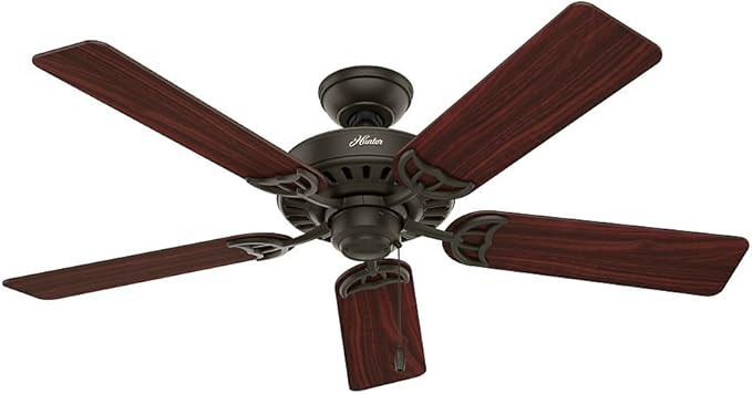 Hunter Studio Series Indoor Ceiling Fan with LED Light and Pull Chain Control, 52", New Bronze | Amazon (US)