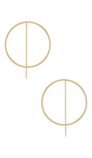 Lights Out Hoop Earrings in Gold | Revolve Clothing (Global)