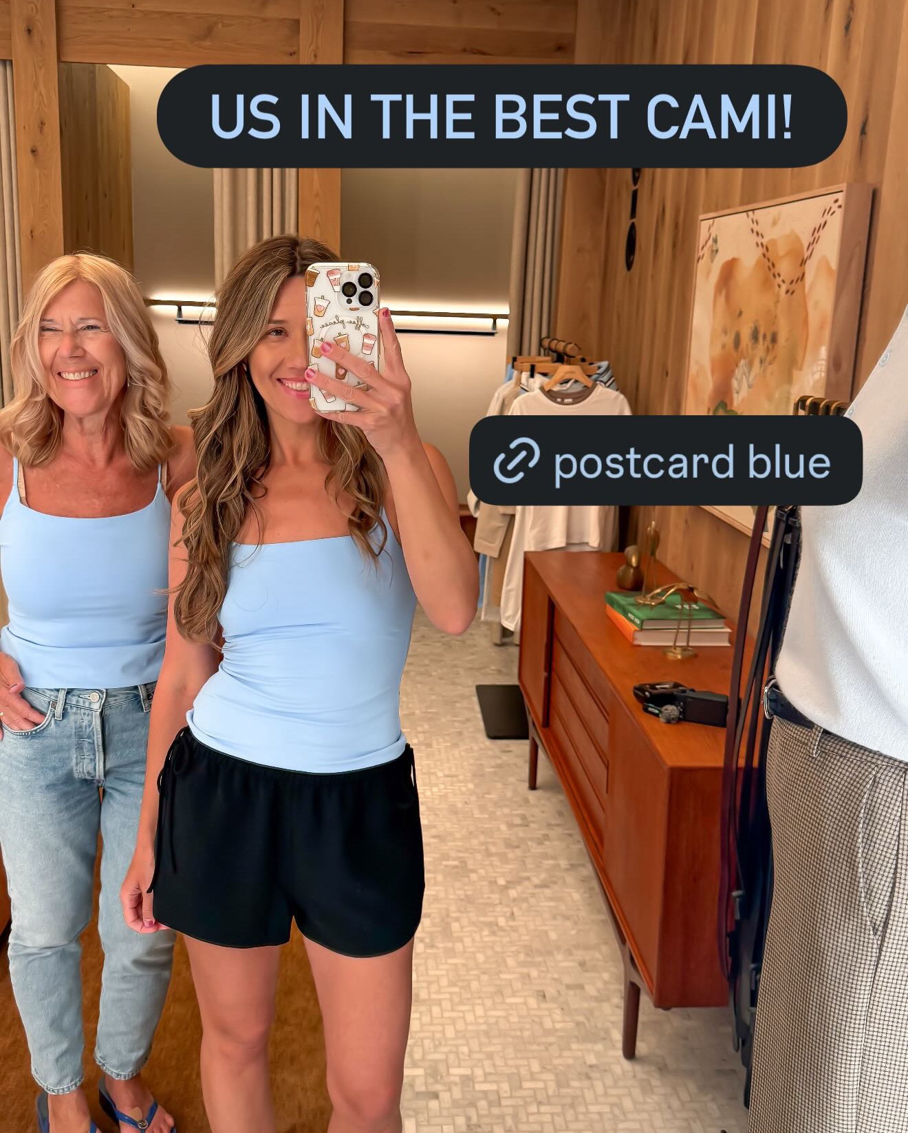 Postcard blue!
Tank me small - mom medium
Tee me medium - mom XS 