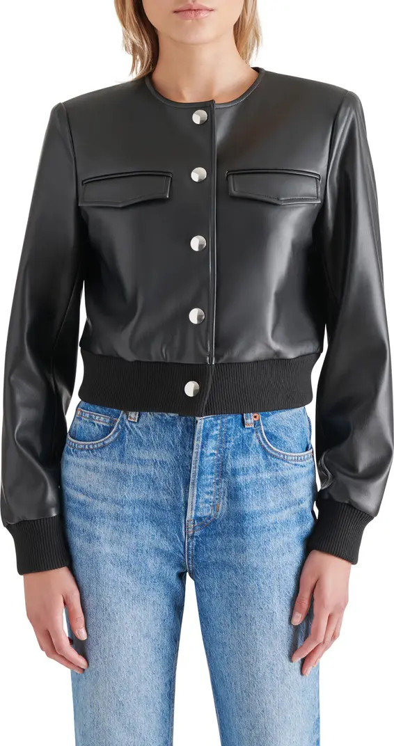 BB Dakota by Steve Madden Faux Leather Crop Bomber Jacket | Nordstromrack | Nordstrom Rack