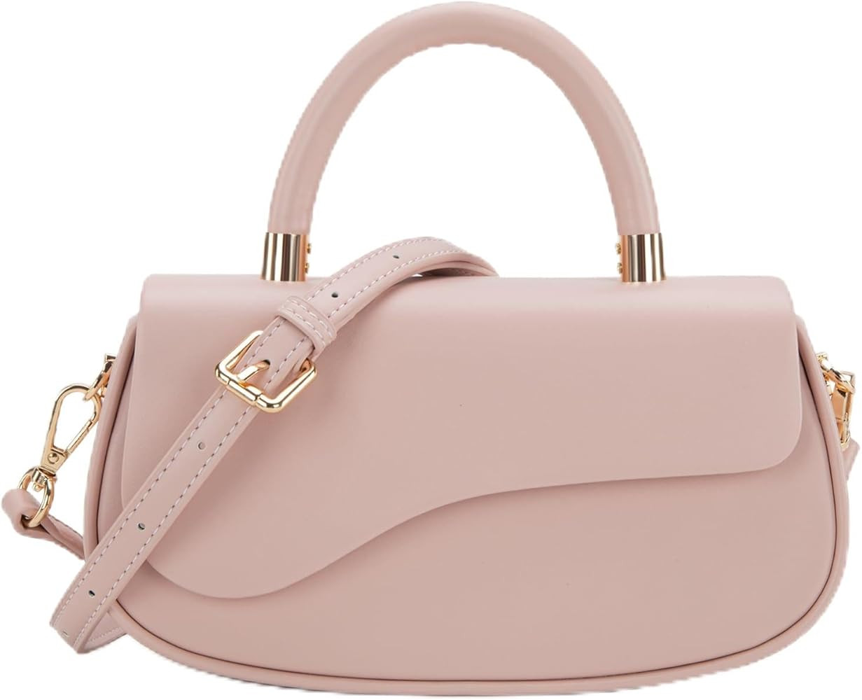 Milan Chiva Small Elegant Top Handle Purses for Women Mini Handbags Cute Crossbody Purse | Amazon (US)