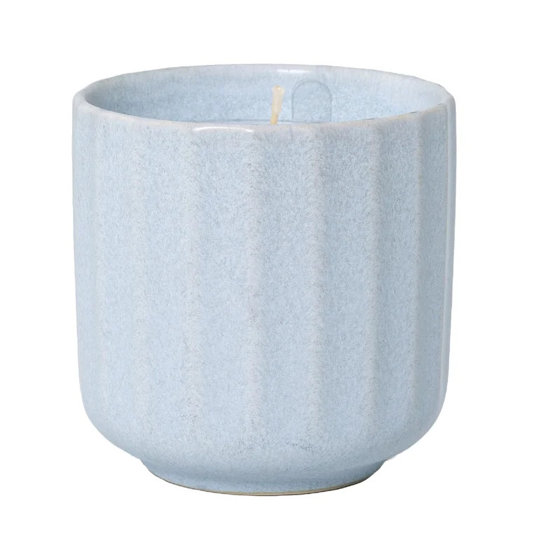 Better Homes & Gardens Fluted Jar Candle with 1 Wick, Light Blue Mist, 8 oz - Walmart.com | Walmart (US)