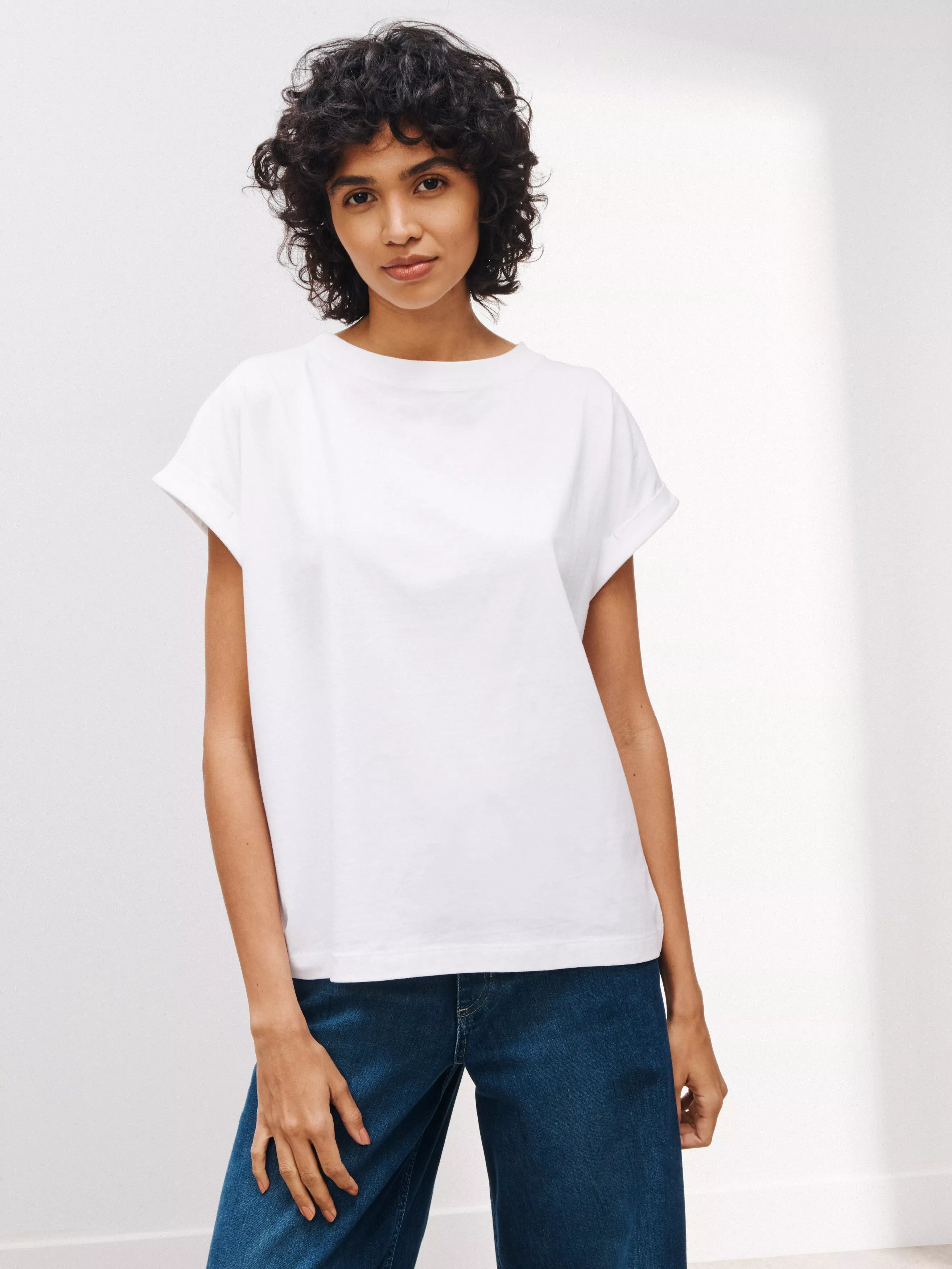 AND/OR Turn Up Sleeve Tank T-Shirt | John Lewis (UK)