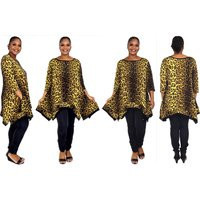 Artsy Tunic, High End Animal Print Tunic, Lagenlook Boho Plus Size Women Asymmetrical | Etsy (US)