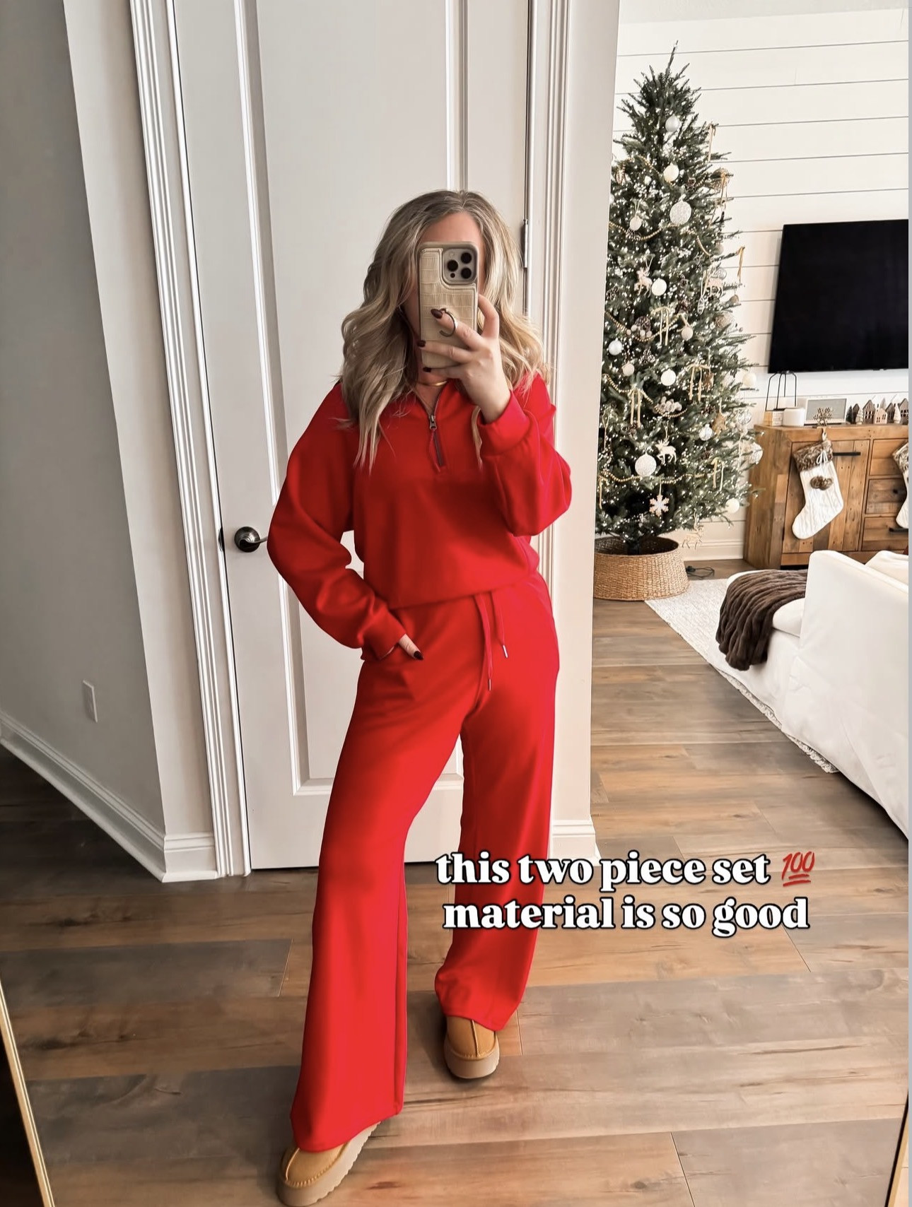 Holiday outfit inspo ❤️ Two piece matching set, Amazon fashion, holiday comfy style, Christmas outfit, throw on and go, winter style, winter look, look for less.  

 #LTKHoliday #LTKootd #LTKFindsUnder50