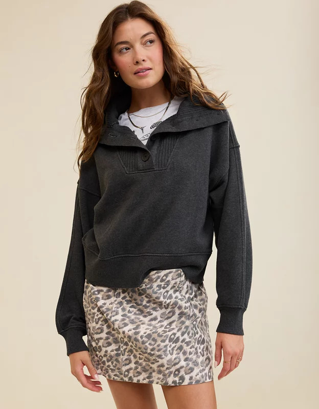 Aerie Best Button Sweatshirt | Aerie