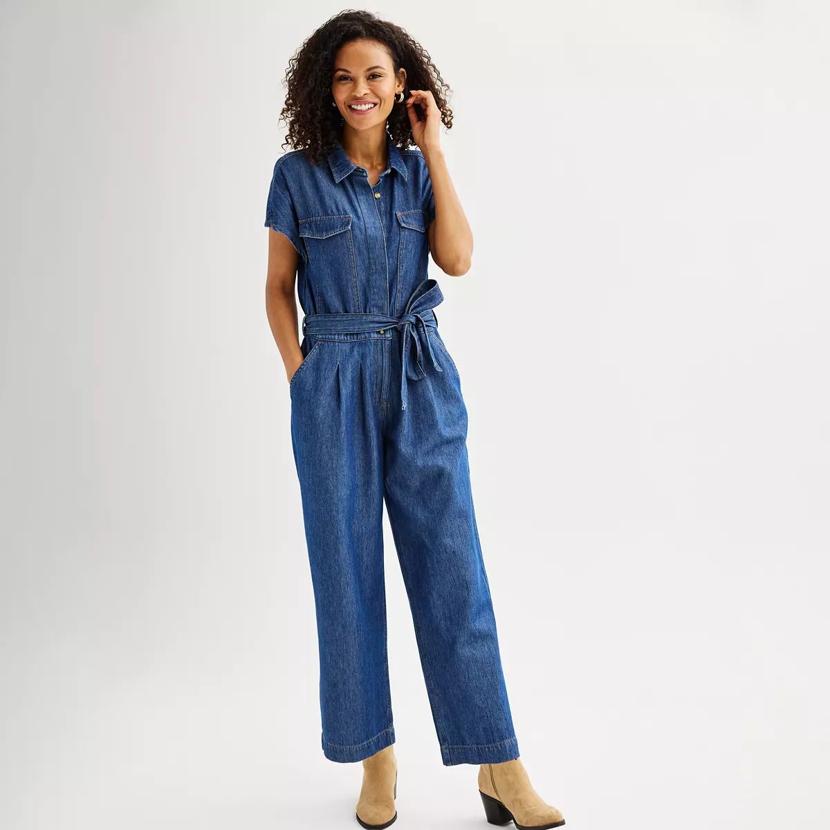 Women's Sonoma Goods For Life® Short Sleeve Jumpsuit | Kohl's