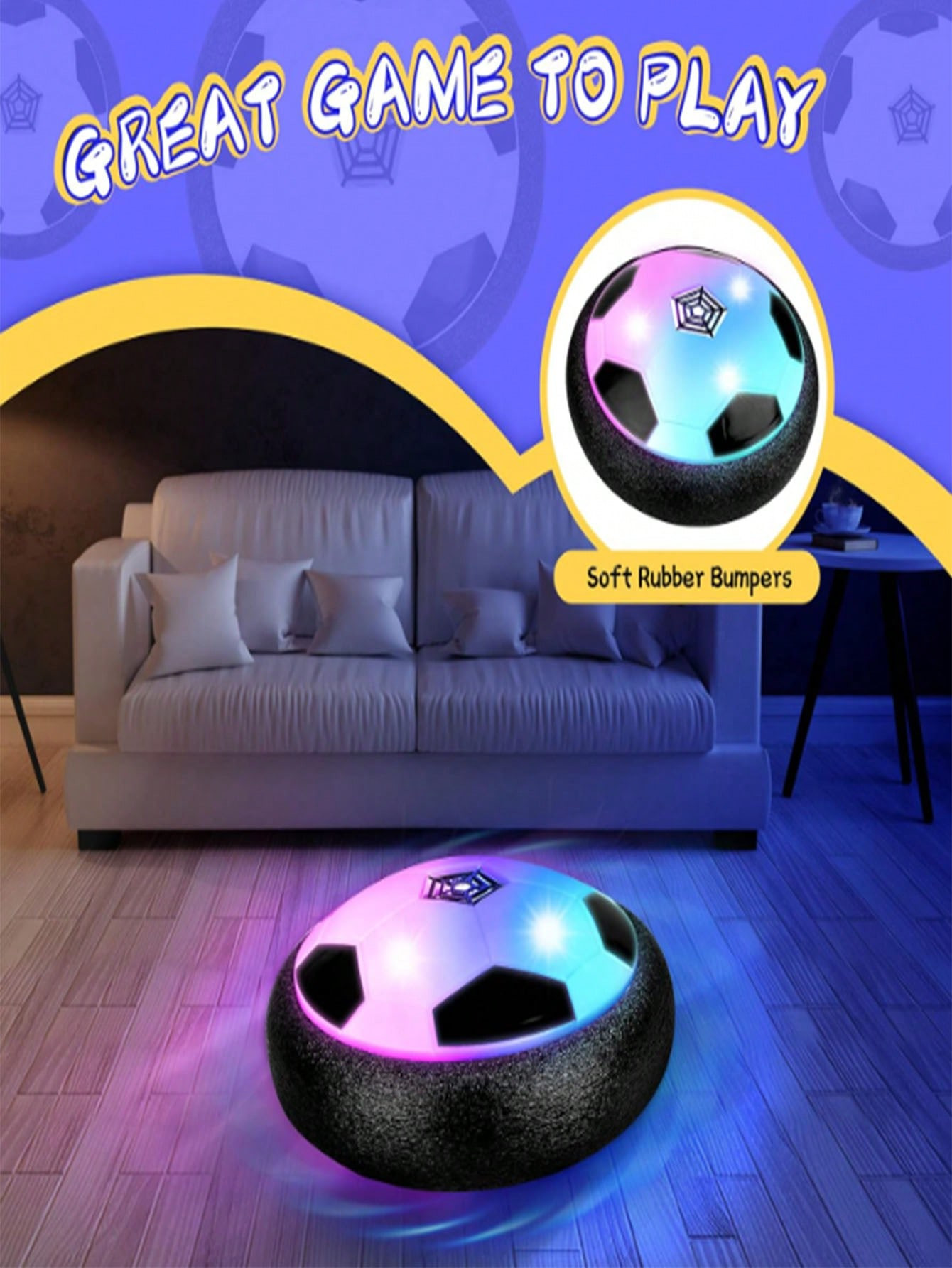1pc Electric Floating Soccer Ball Toy With Led Light For Children, Ideal For Indoor & Outdoor Spo... | SHEIN