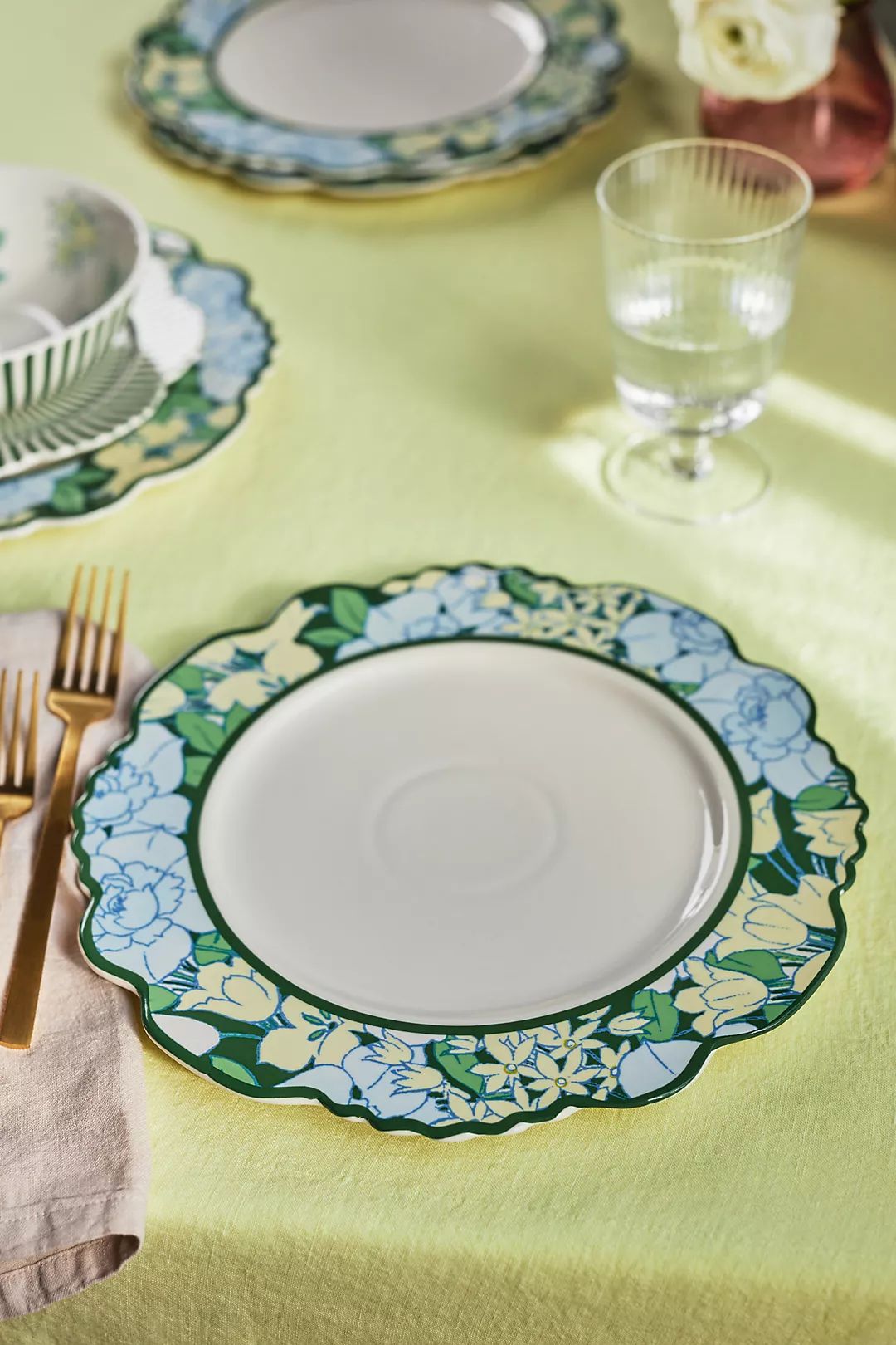 Lyla Floral Dinner Plates, Set of 4 | Anthropologie (US)