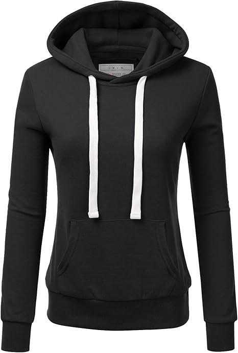 Doublju Basic Lightweight Pullover Hoodie Sweatshirt for Women | Amazon (US)
