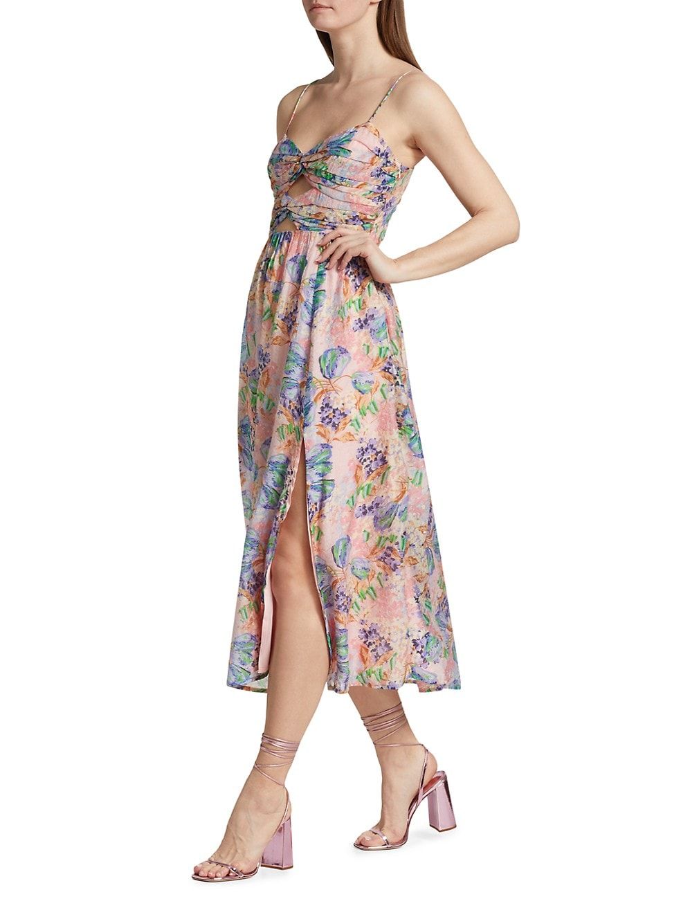 Emine Floral Midi-Dress | Saks Fifth Avenue