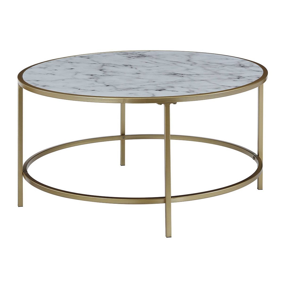 Gold Coast Faux Marble Round Coffee Table - Brieghton Home | Target
