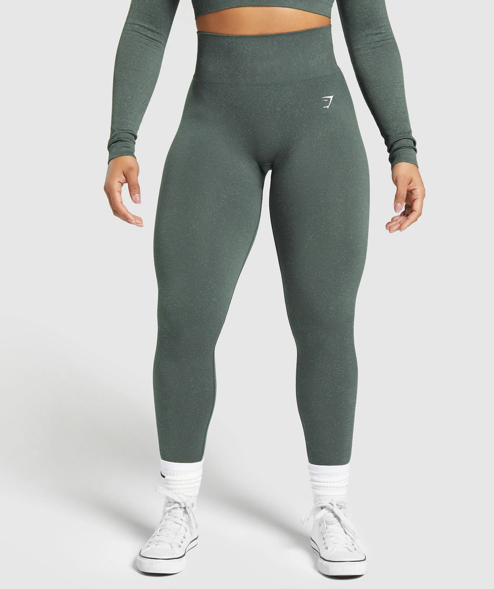 Gymshark Adapt Fleck Seamless Leggings - Slate Teal/Cargo Teal | Gymshark CA