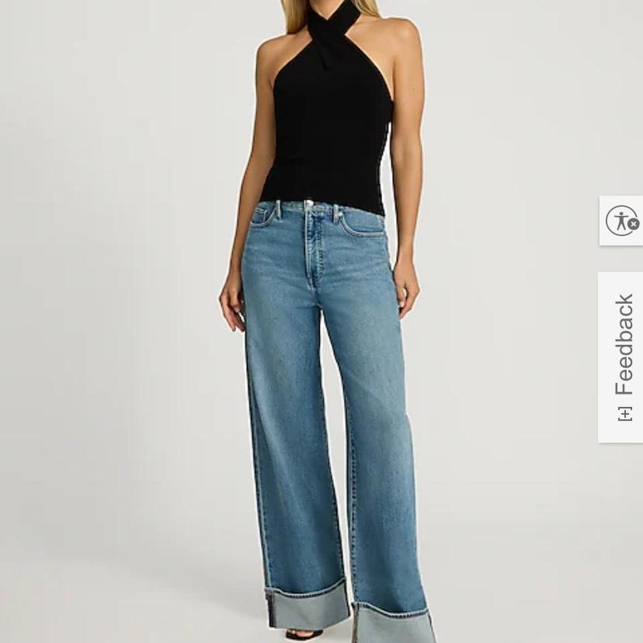 Express Women's Jeans - Blue/Black - 12 | Depop US