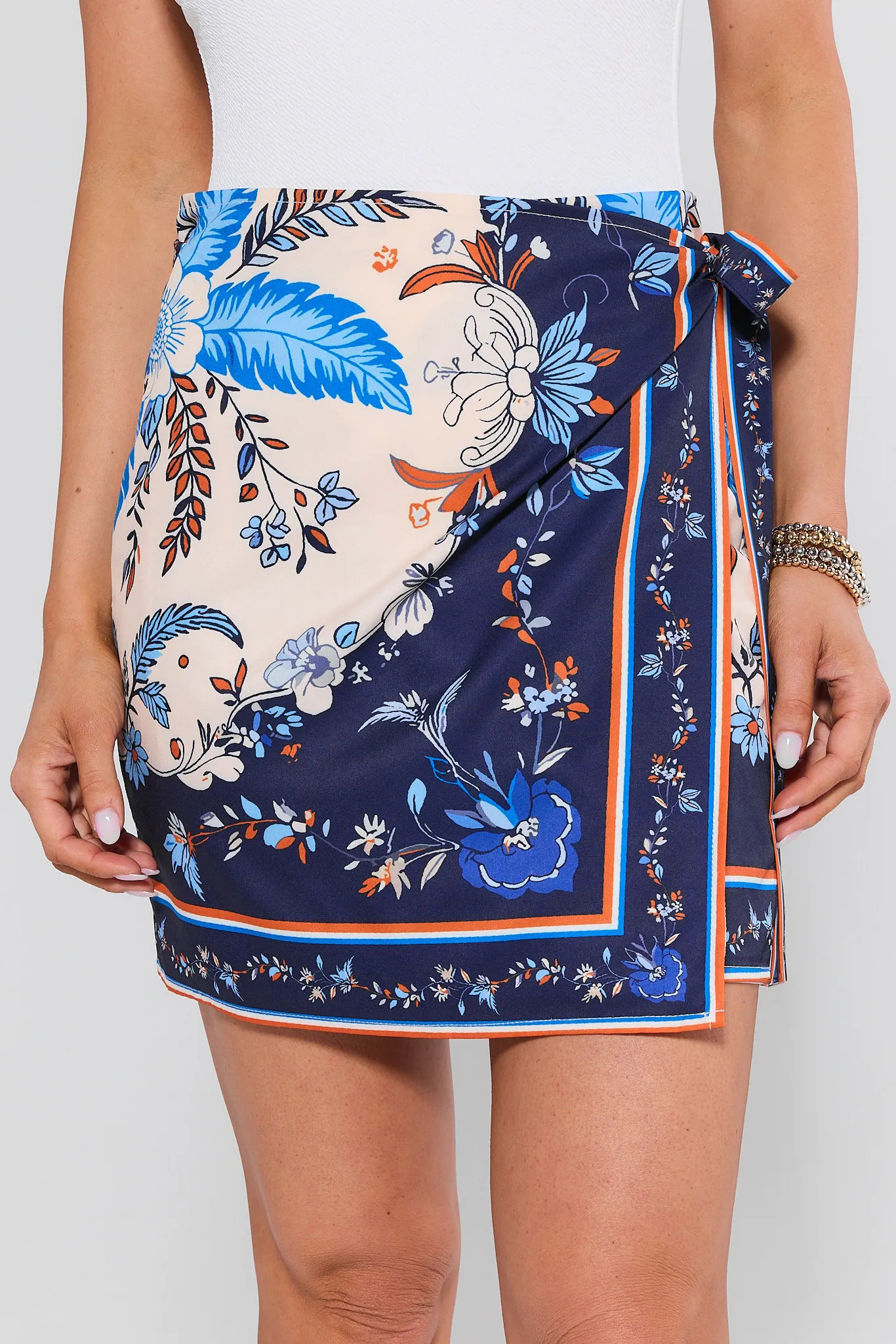 Rylee Multi Printed Wrap Skirt | Avara