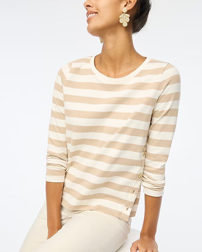 Striped button-side tee | J.Crew Factory