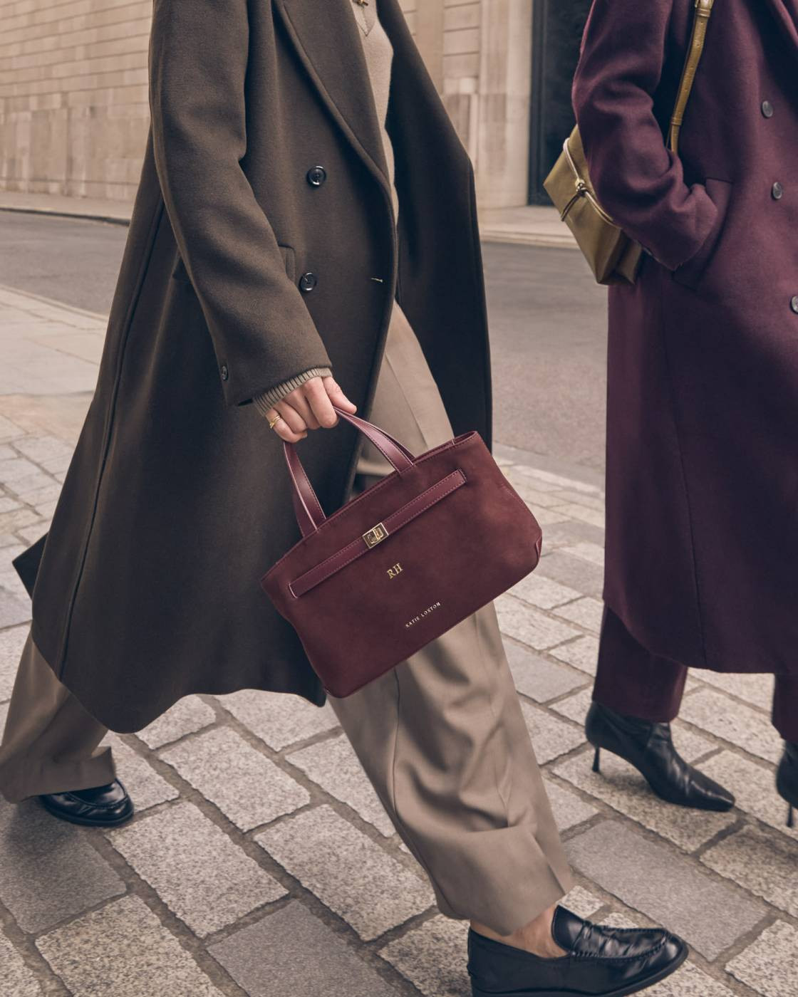 Orin Top Handle Suedette Crossbody Bag in Cherry | Katie Loxton Ltd. (UK)