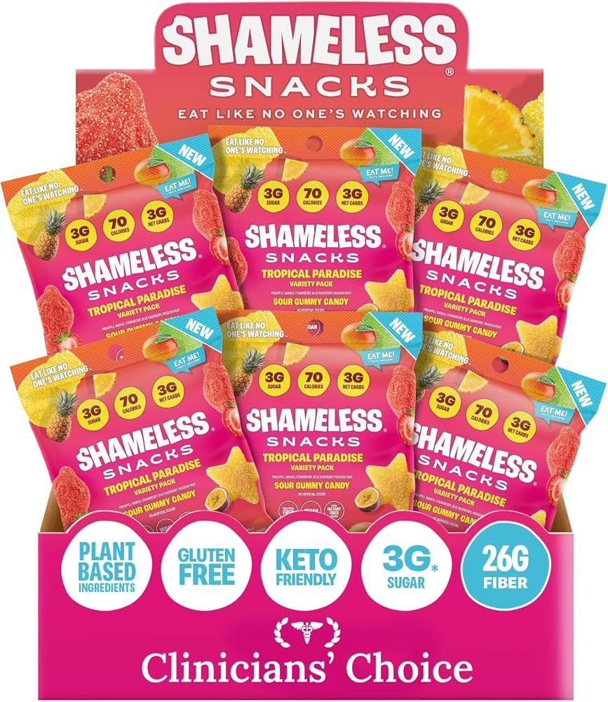 Shameless Snacks Tropical Paradise Mixed Bag - Sour Gummy Candy | Amazon (US)