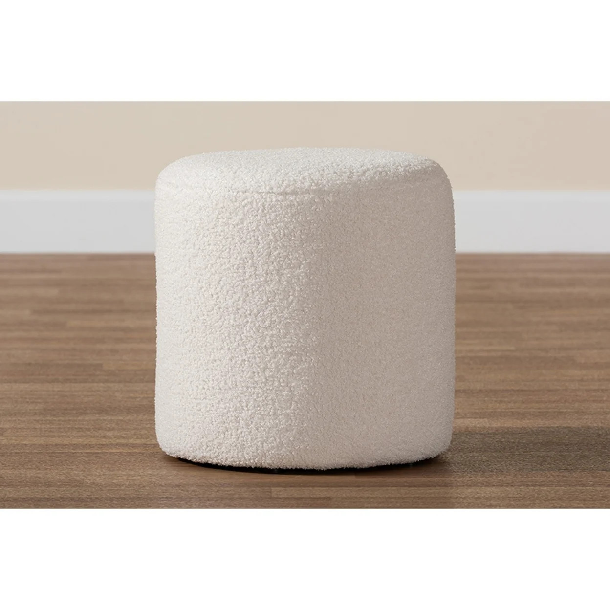 Baxton Studio Tori Modern and Contemporary Ivory Boucle Upholstered Ottoman | Walmart (US)