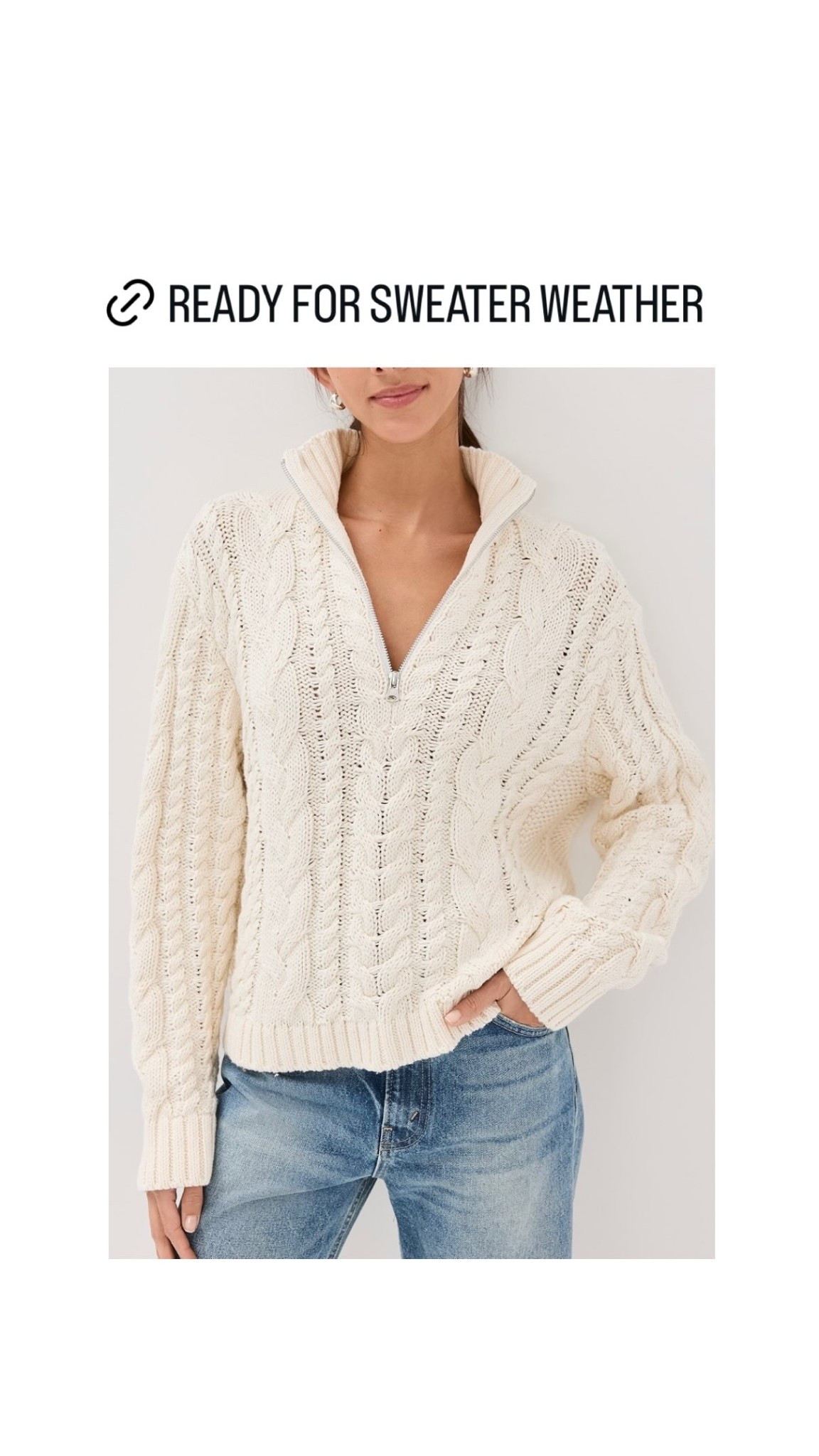 Cable knit sweater for fall!

#LTKSeasonal #LTKWorkwear