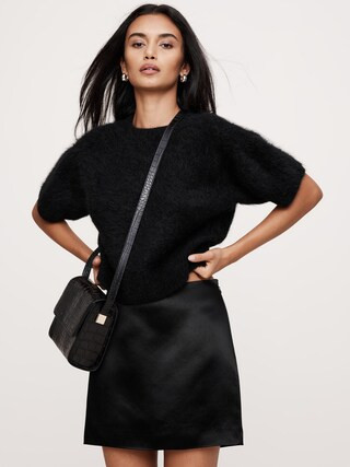 Fuzzy Alpaca-Blend Puff-Sleeve Sweater40% off applied at checkoutProduct Selections CA$170.00Blac... | Banana Republic (CA)