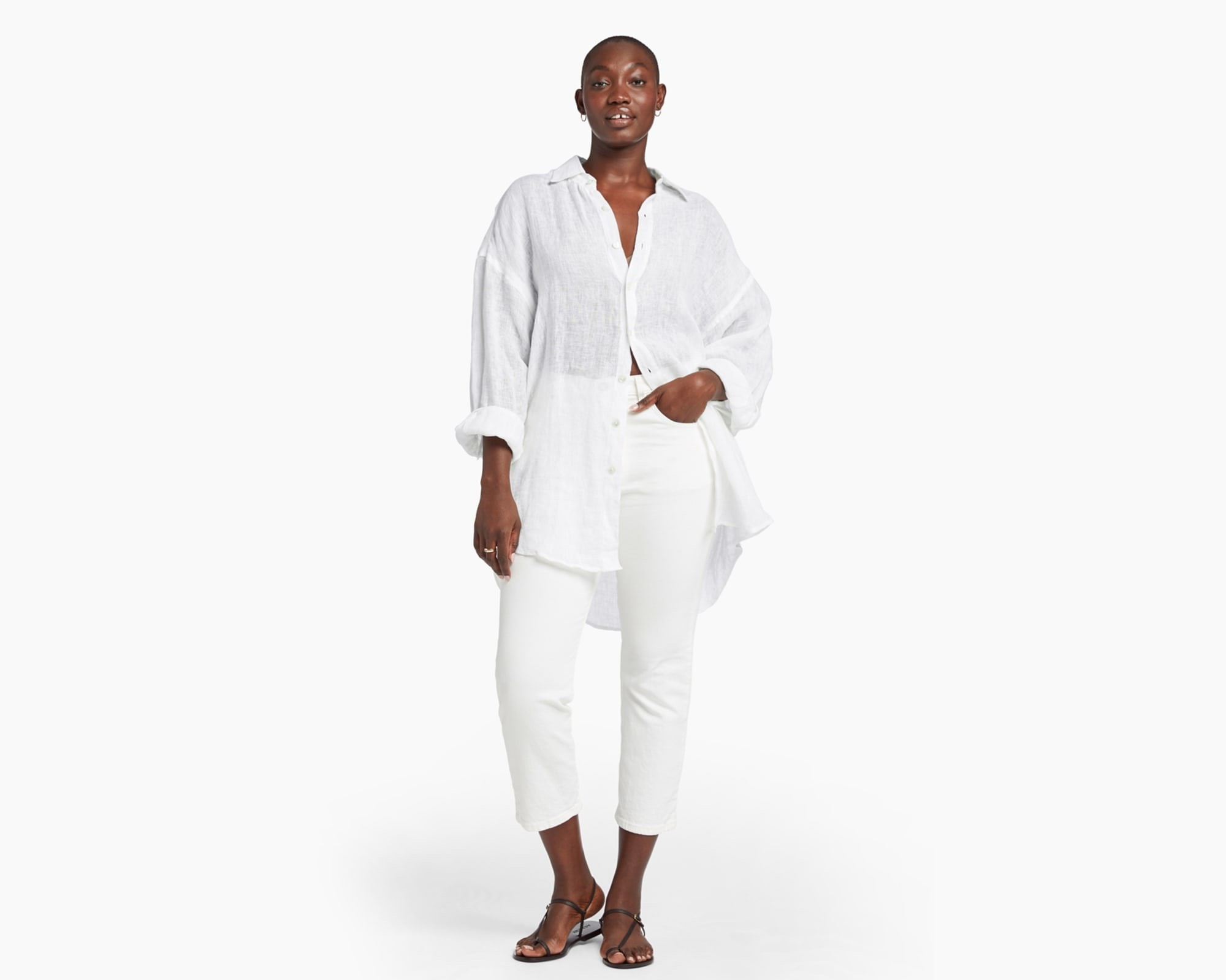 Playa Oversized Linen Shirt | Vitamin A Swim