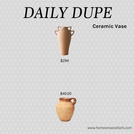 Daily Dupe: Terra cotta ceramic jug.  

Target jug.  Threshold decor.  Spring jar.  Lulu and Georgia scalloped edge jar.  

#LTKfindsunder50 #LTKhome #LTKSeasonal