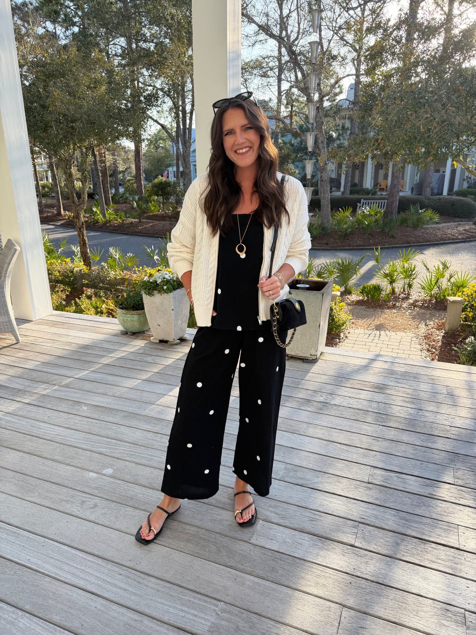 Tonight’s outfit 

Set - small (100% cotton) 
Cardigan - sized up to a large 