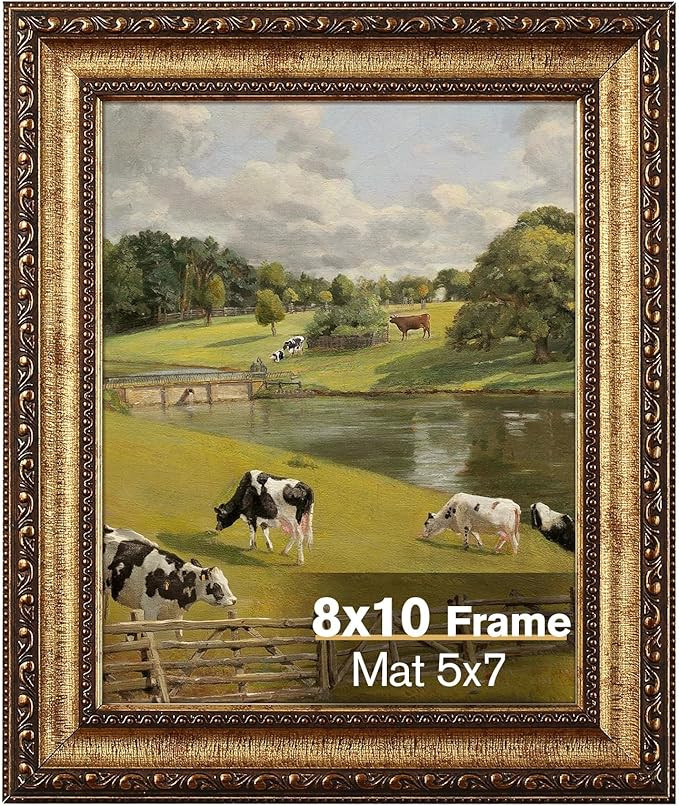 8x10 Antique Bronze Vintage Picture Frame, Ornate Vintage Picture Frames for Wall or Tabletop Dis... | Amazon (US)