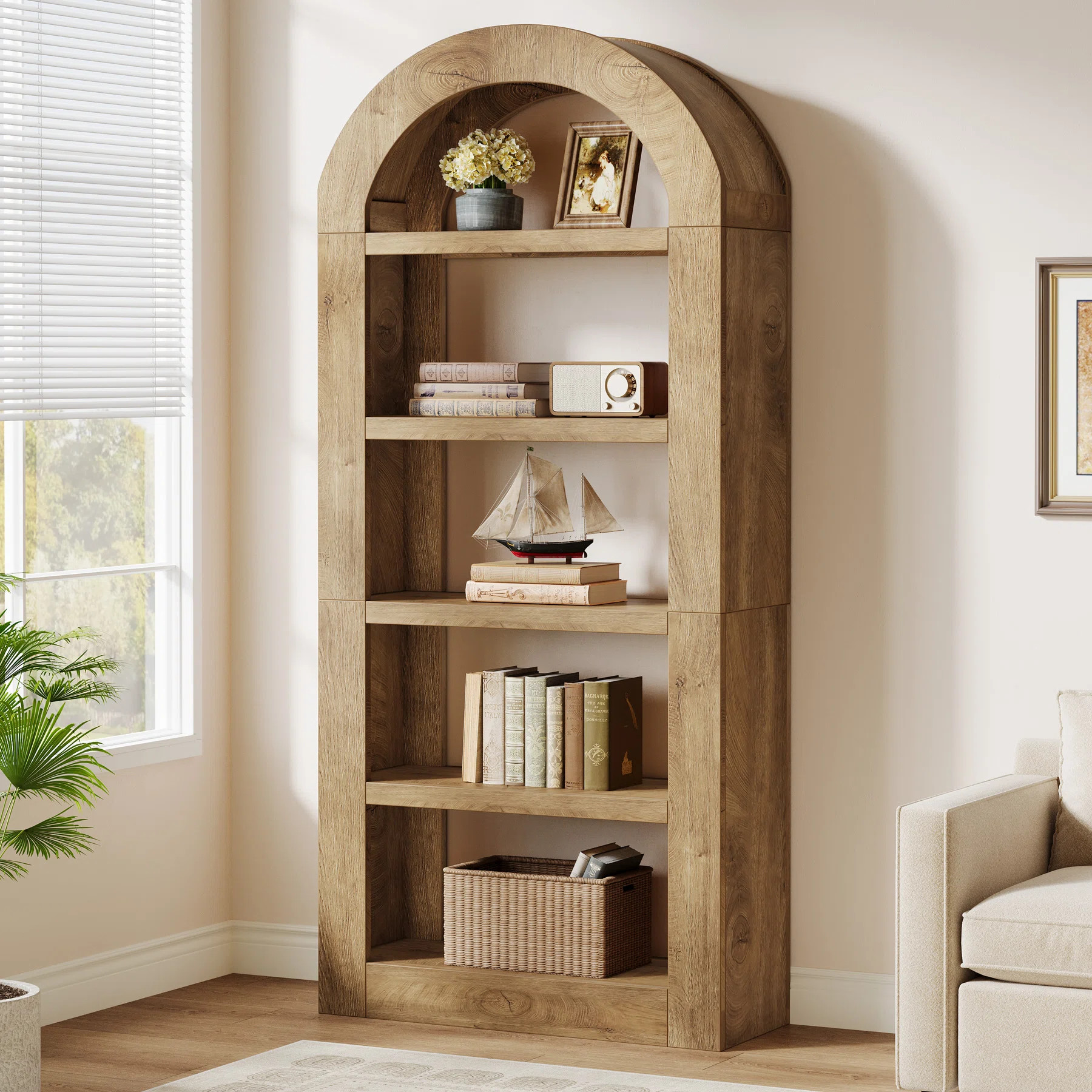 70.87" Tall Arched Bookcase | Wayfair North America