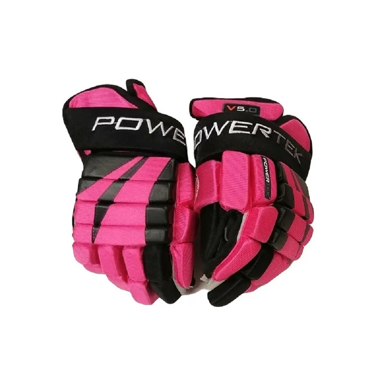 PowerTek V5.0 Tek YOUTH Ice Hockey Gloves, Flexible Full Motion Cuff - Pink, 10" | Walmart (US)