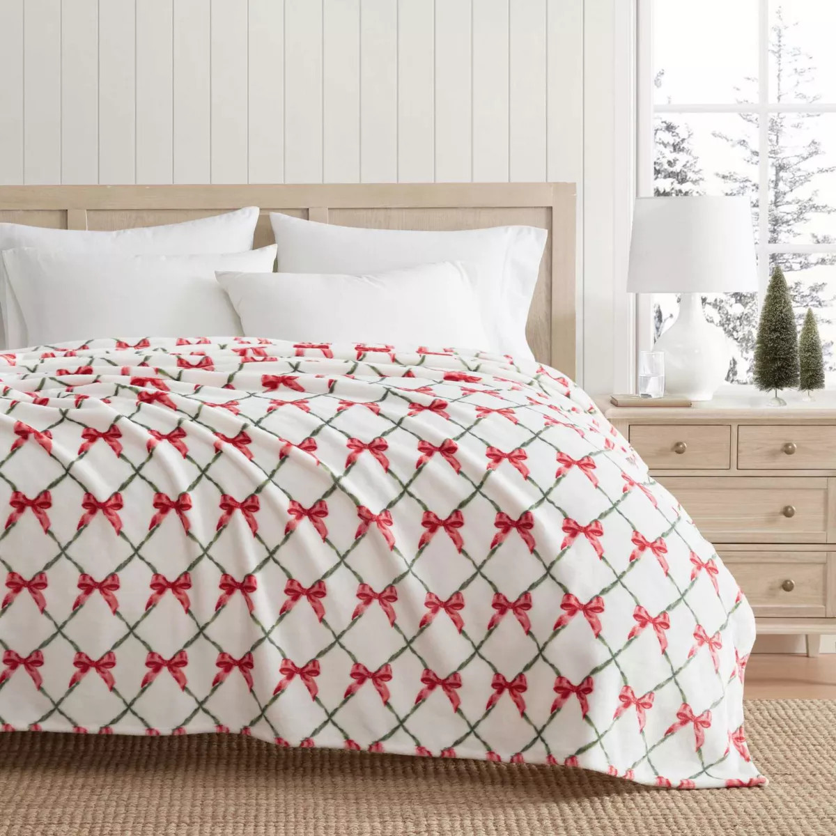 Emmas Bow Microfiber Throw | Belk