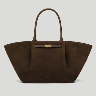 DeMellier The New York in Mocha Suede & Mocha Smooth Leather Shoulder bag | DeMellier