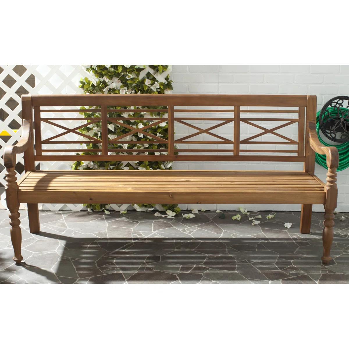 Paull Solid Wood Acacia Outdoor Bench | Wayfair North America