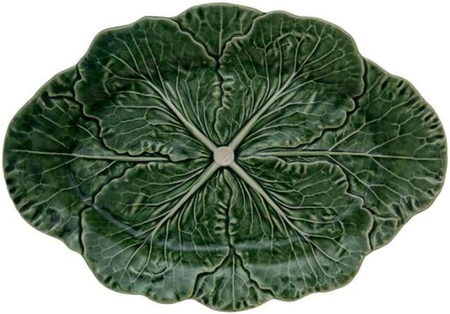 Bordallo Pinheiro Cabbage Green Oval Platter, Large | Amazon (US)