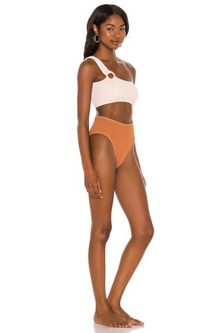 Cleonie Shell One Piece in Sky & Flouro Pink from Revolve.com | Revolve Clothing (Global)