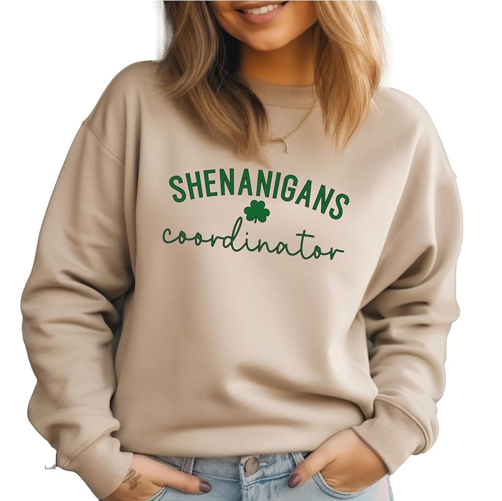Shenanigans,St Patrick's Day Sweatshirt, St Patricks Day Gift, St Pattys Day,Unisex Shirt, Shamro... | Amazon (US)