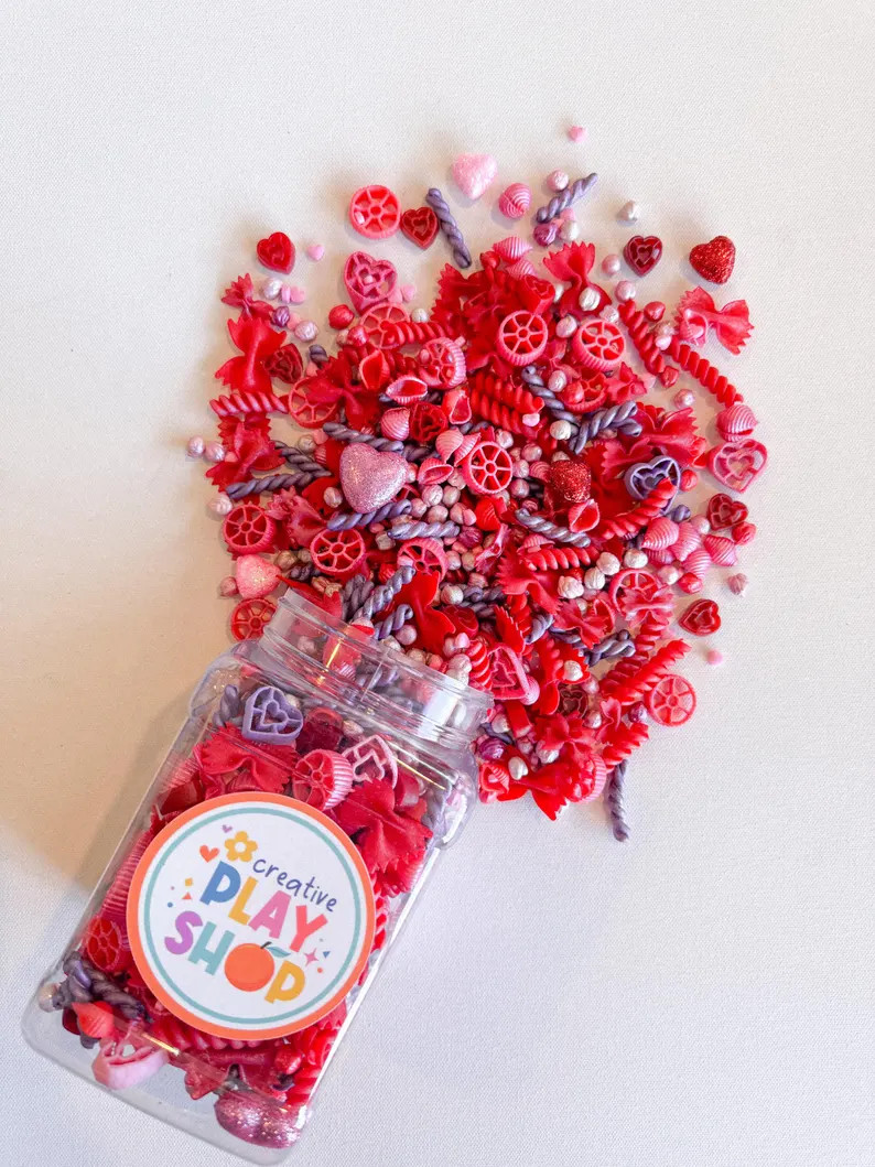 Valentine Sensory Mix, Valentines Sensory Filler, Valentines Sensory Pasta, Sensory Kit, Sensory ... | Etsy (US)