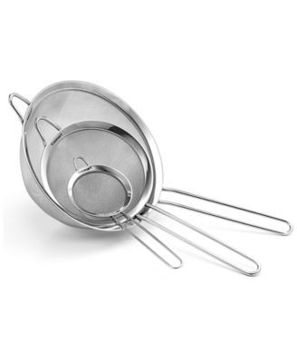 Stainless Steel Mesh Strainers, Set of 3 | Macy's