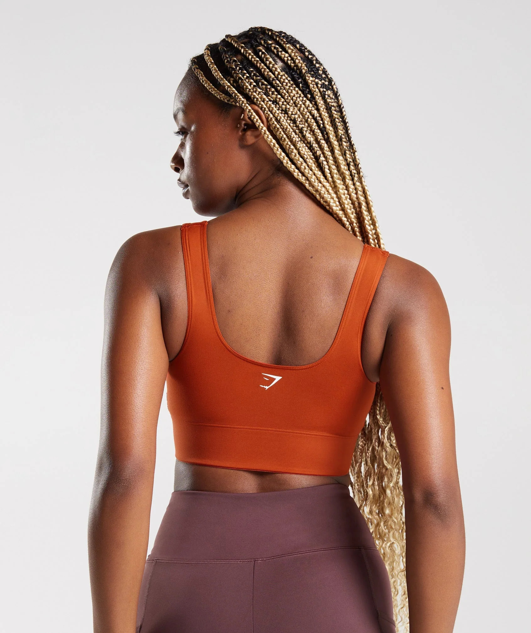 Gymshark Longline Sports Bra - Brick Red | Gymshark US