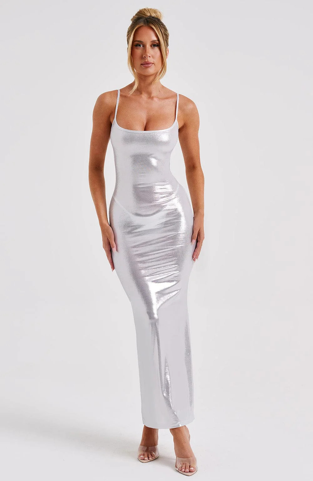 Kyranni Maxi Dress - Silver | Babyboo (global)
